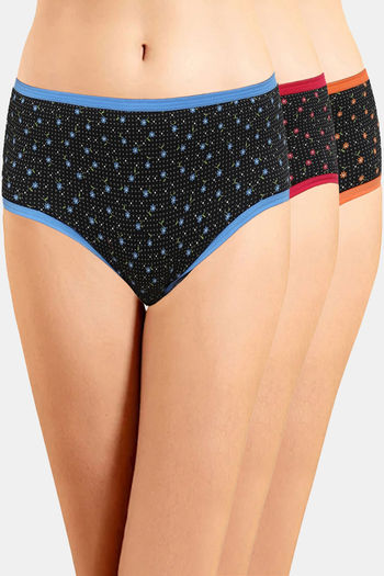 Buy Incare High Rise Full Coverage Hipster Panty (Pack of 3) - Multicolor